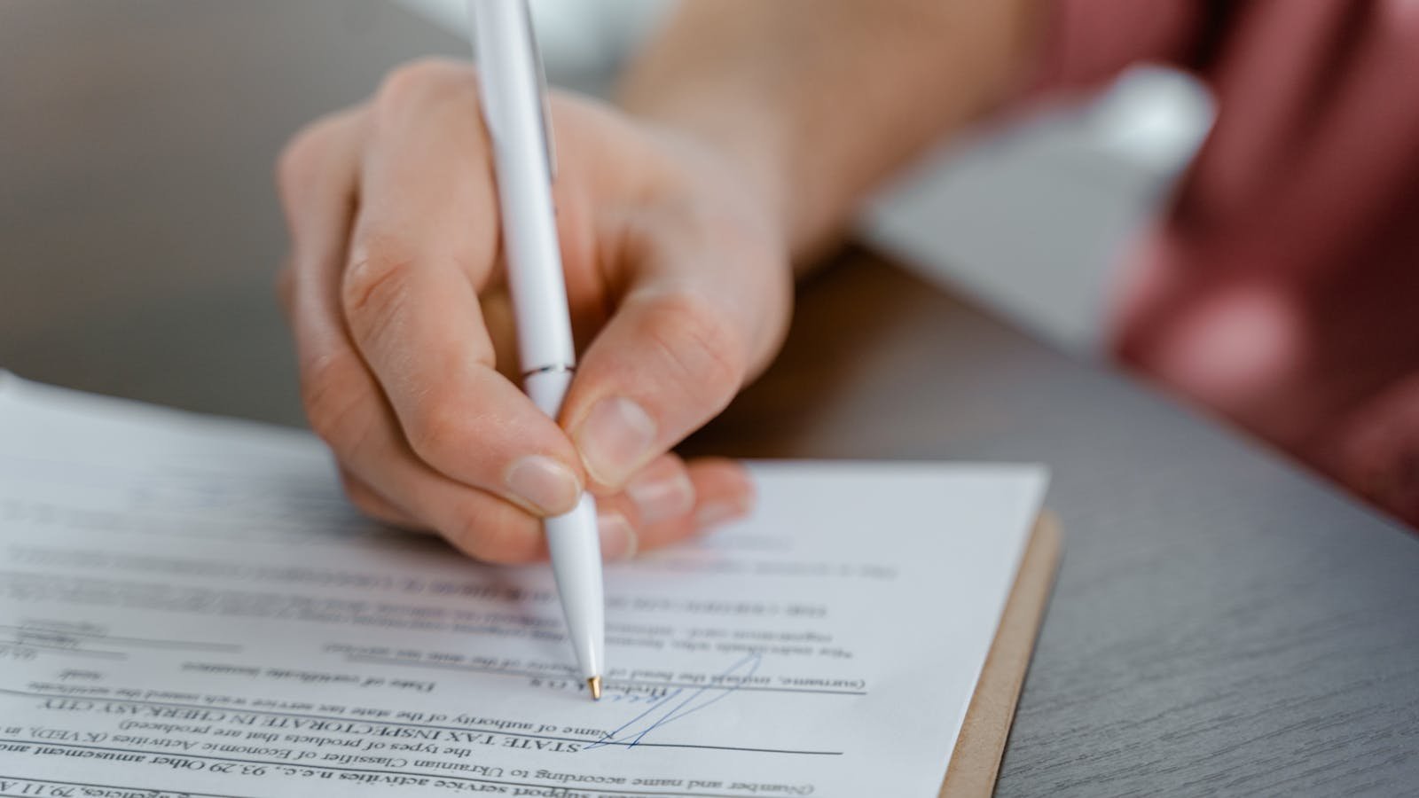 Contrato Telex com garantia escrita assinado